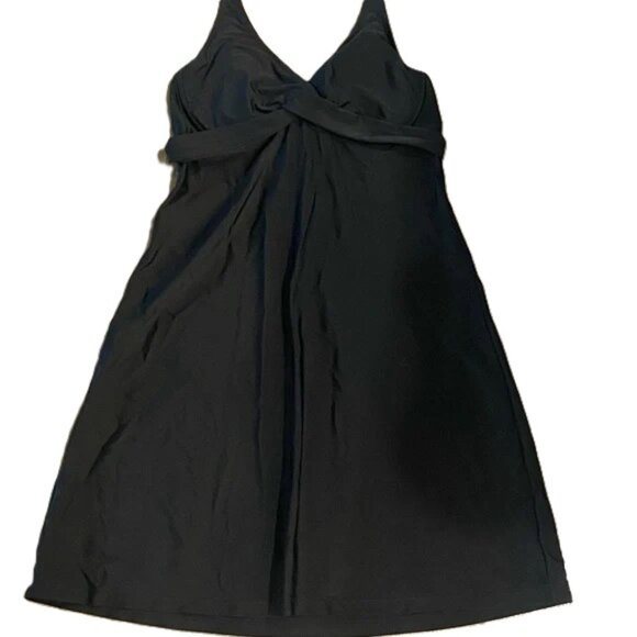 Athleta Black Halter Swim Dress - Picture 3 of 4